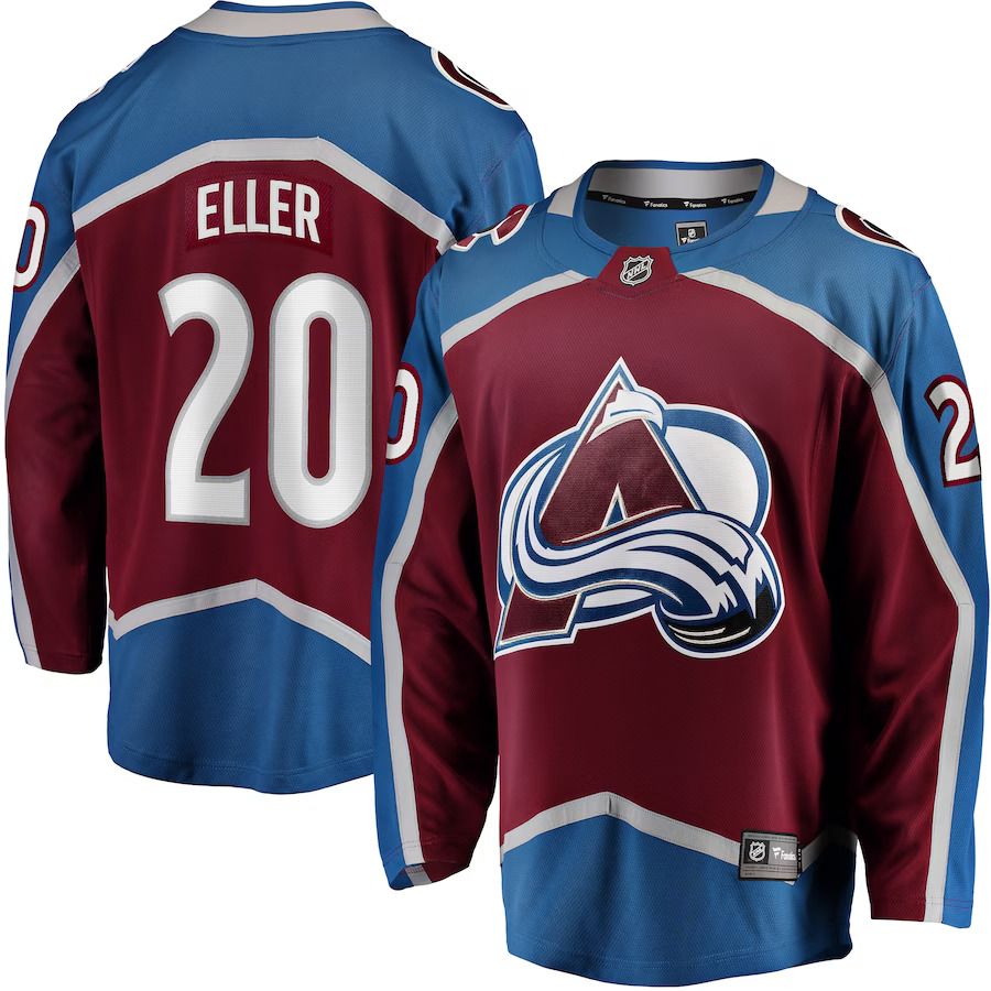 Men Colorado Avalanche #20 Lars Eller Fanatics Branded Burgundy Home Breakaway NHL Jersey